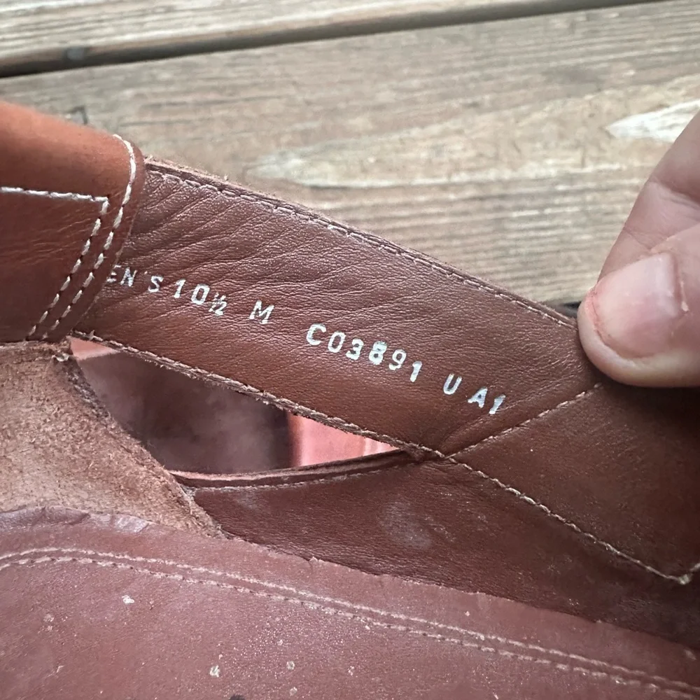 Cole Haan Brown Leather Fisherman Sandals